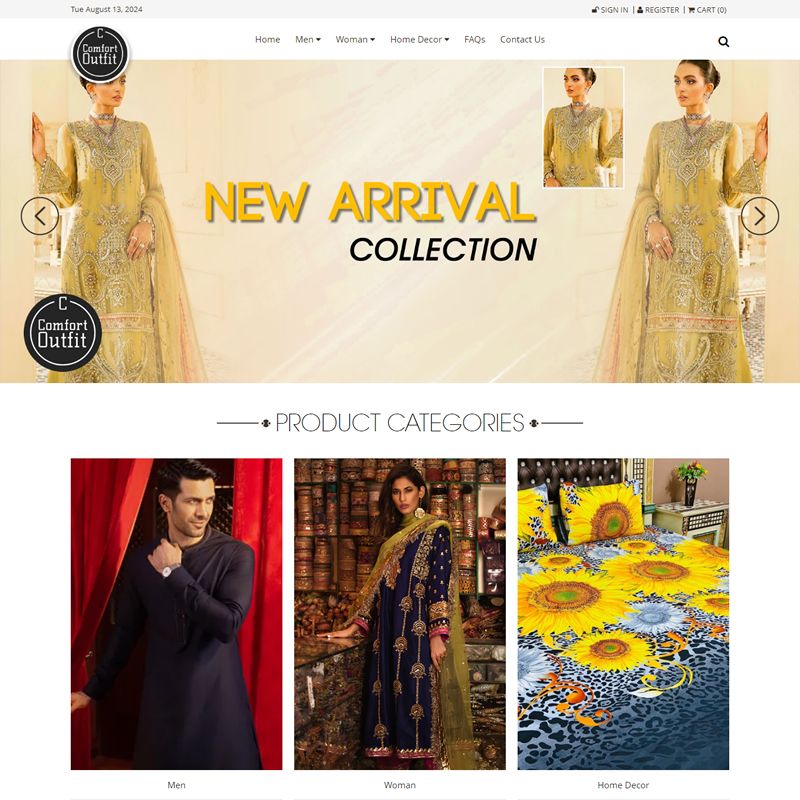 Comfort Outfit - An Online Clothing Store