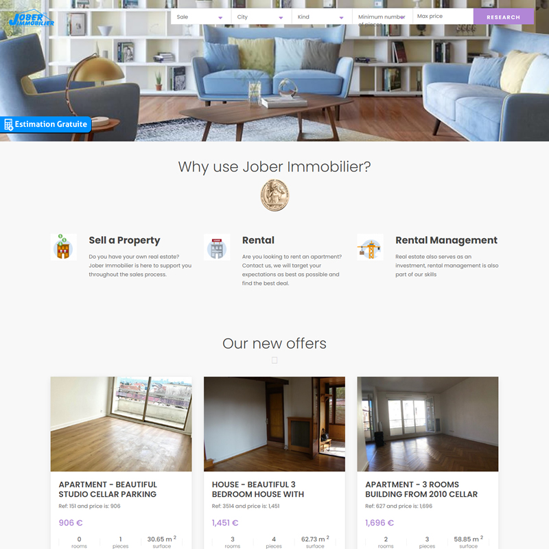 Agence immobilière Jober Immobilier : vente, location, estimation...